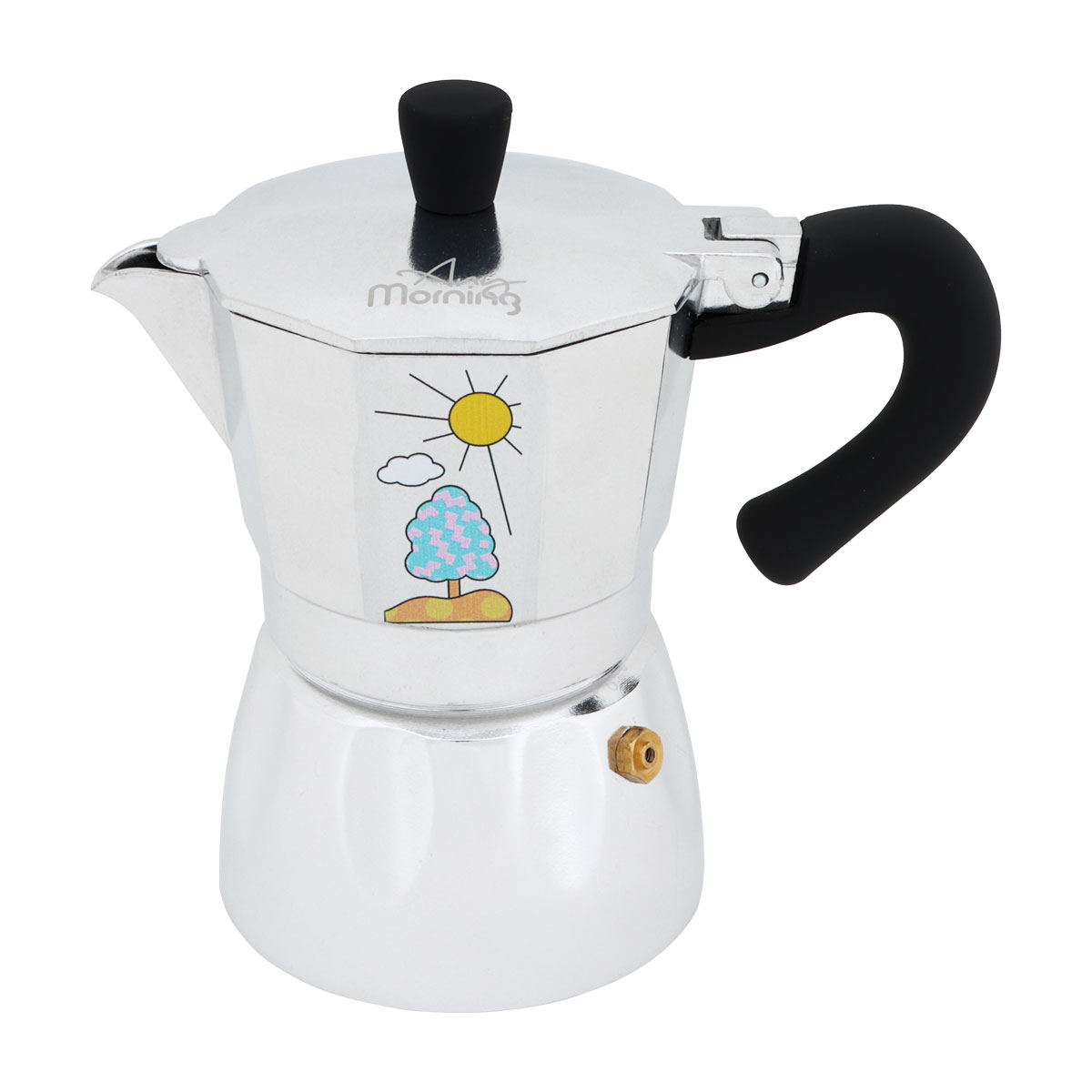 Any morning hes-3 aluminum espresso coffee maker 120 ml
