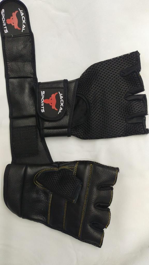 Gym gloves weight lifting leather