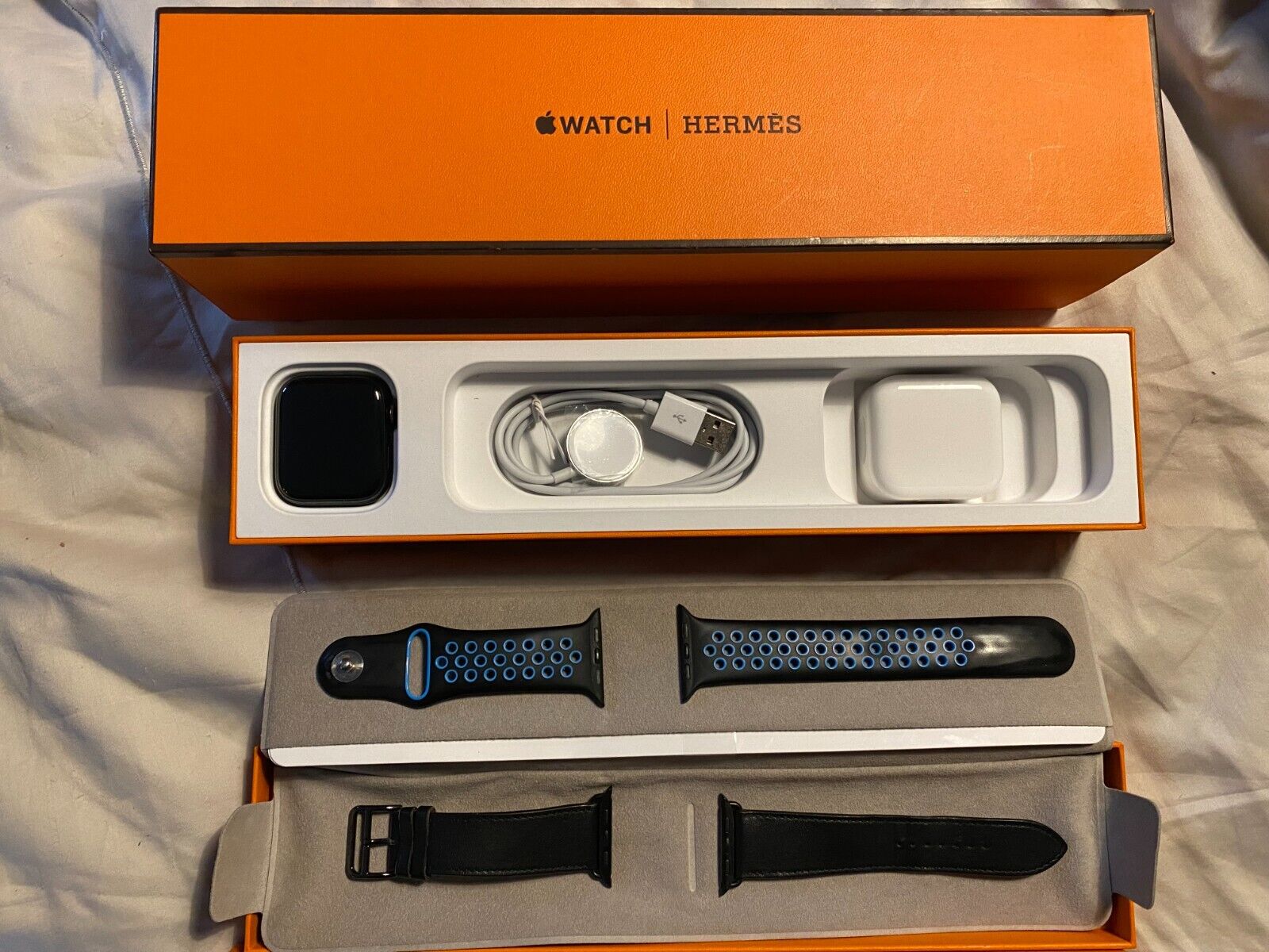Apple watch series 7 45mm aluminum case with sport band - midnight gps