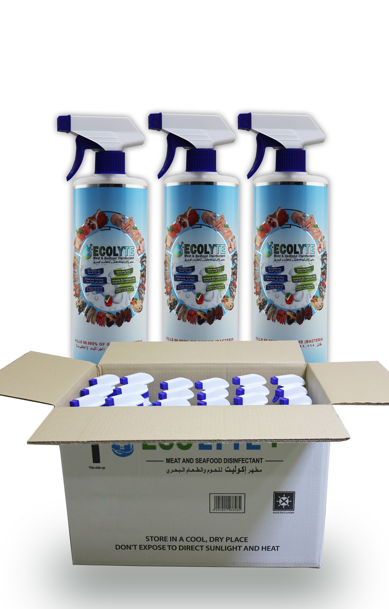 Ecolyte Meat & Seafood Disinfectant 100% Natural 500 ml X 24PCS_2