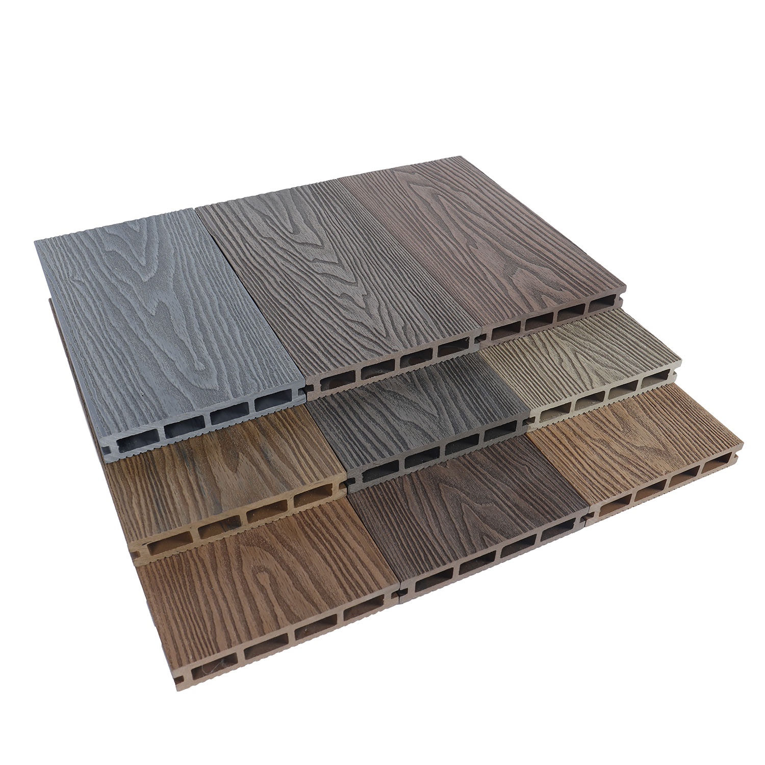 Hot Sales 3D Wood Grain WPC Wood Plastic Composite Decking_3