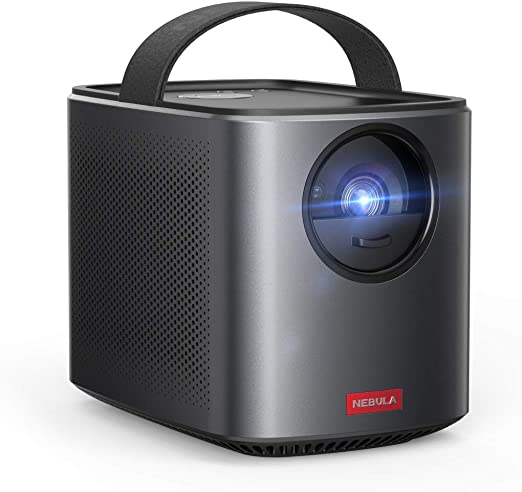 Nebula mars ii pro projector by anker, 500 ansi lumen mini projector, 720p image, portable home video projector, 30 to 150 inch image smart movio projector, home entertainment, outdoor projector