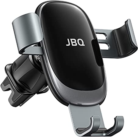 Jbq hlc-22 gravity car phone holder for air vent gravity linkage mobile holder auto lock car phone stand car mount compatible with iphone 13/pro/pro max/mini, galaxy, huawei, all 4.7
