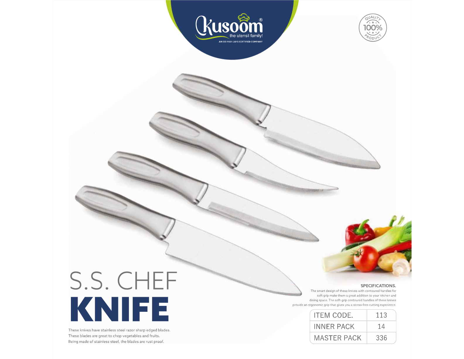 Kusoom s.s. chef knife