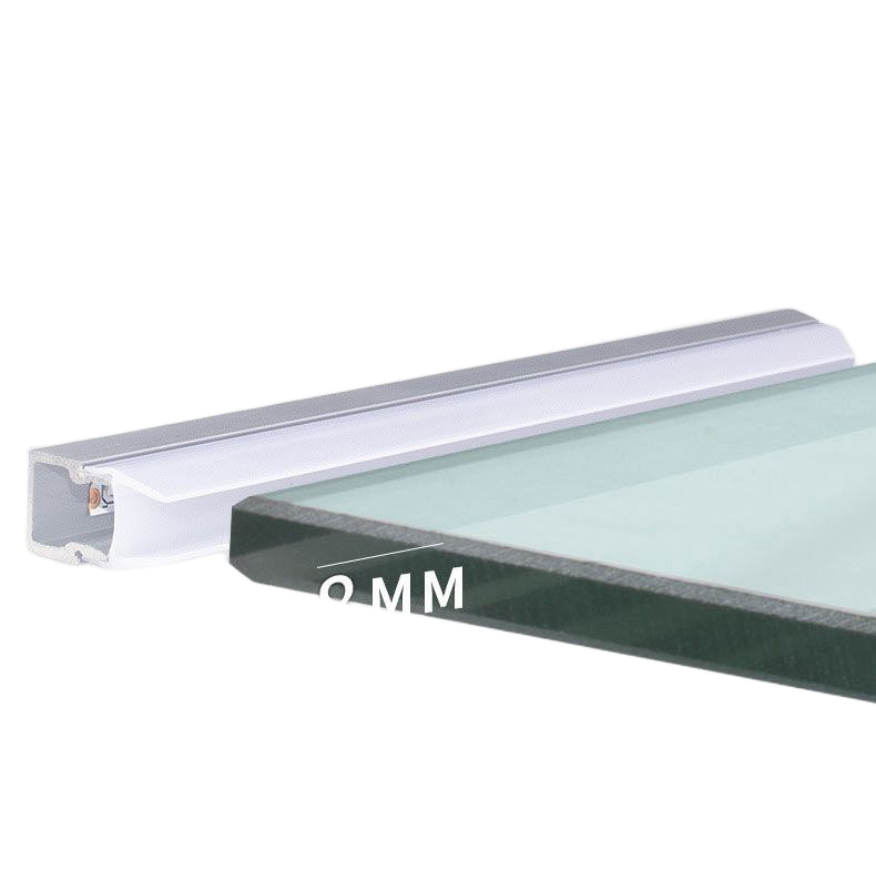 Led kitchen cabinet glass shelf edge clip lighting bar set illuminated up fits a 8mm pane high brightness simple to install