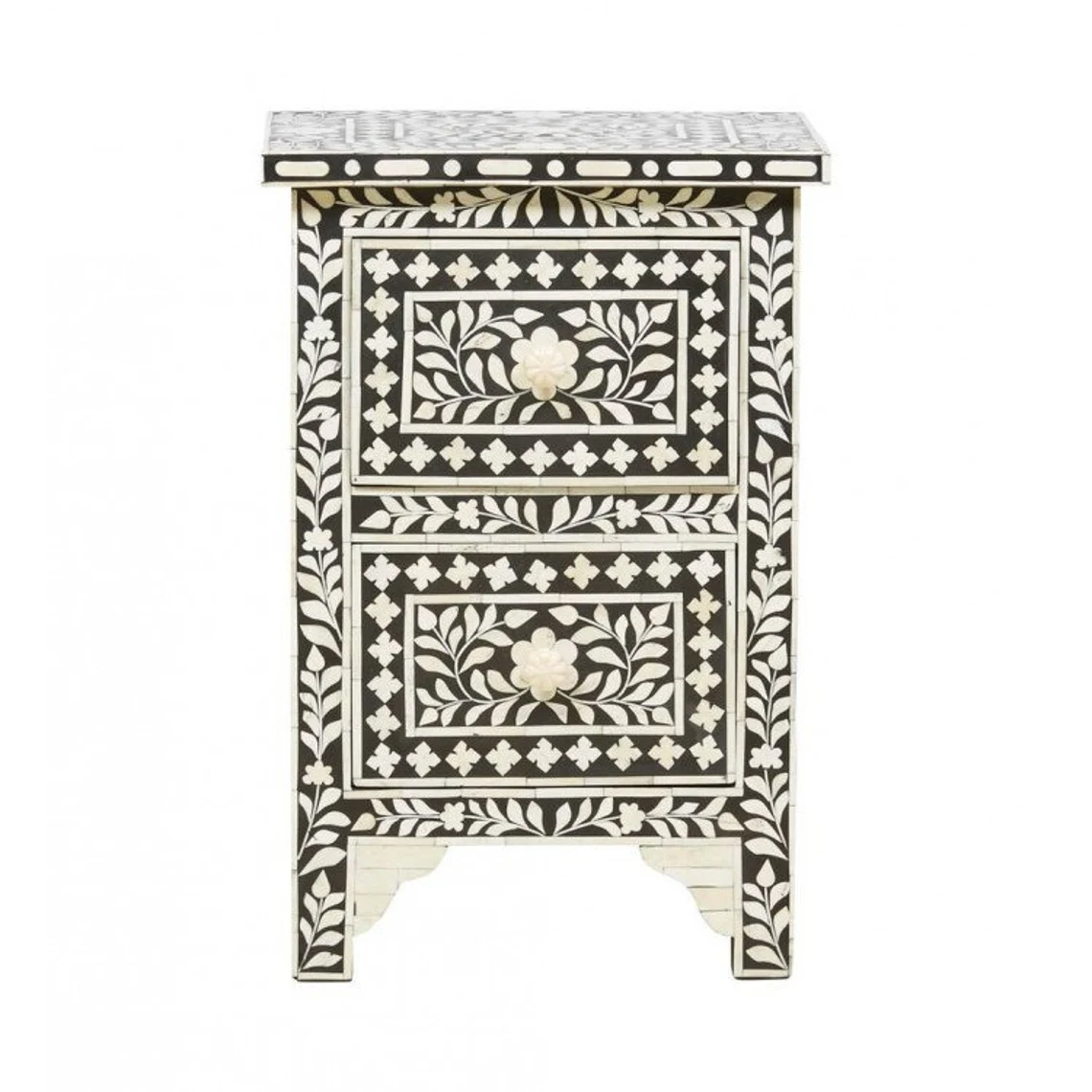 Bone inlay furniture home living room bedside table luxury inlay nightstands for perfect decor