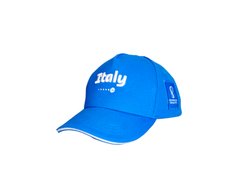 Wholesale fifa 2022 itay boys cap with official emblem blue