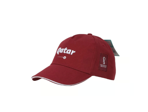Wholesale fifa 2022 qatar unisex cap with official emblem burgundy