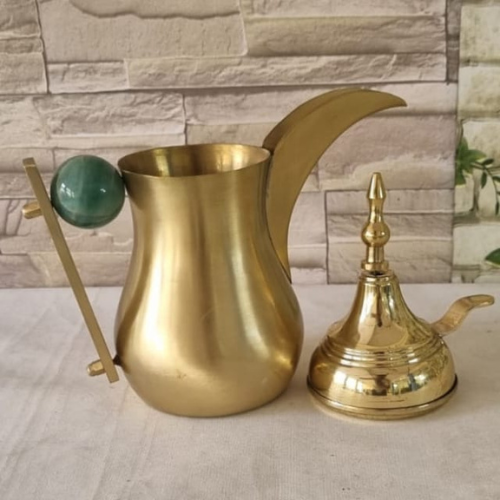 Greek arabic turkish pot brass coffee & tea sets for eid ramadan best quality brass servingware manufacturers in india