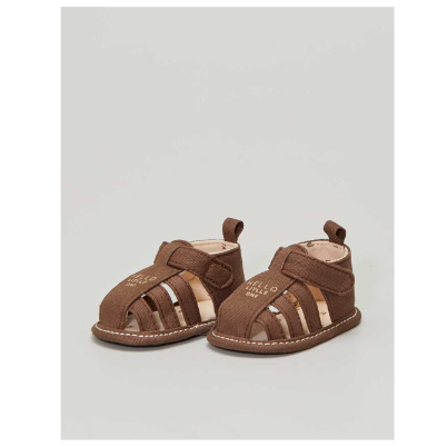 Wholesale kiabi brown canvas sandal with effortless style and comfort