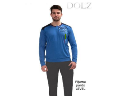 Wholesale dolz mens's blue top with charcoal trouser