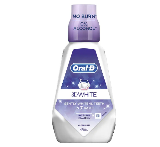 Wholesale oral-b 3d white clean mint mouthwash 473ml