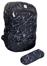 Wholesale school bag wires crinkle backpack with pencil case 18&#38;#34;
