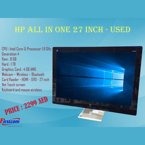 Hp all in one 27 inch - used