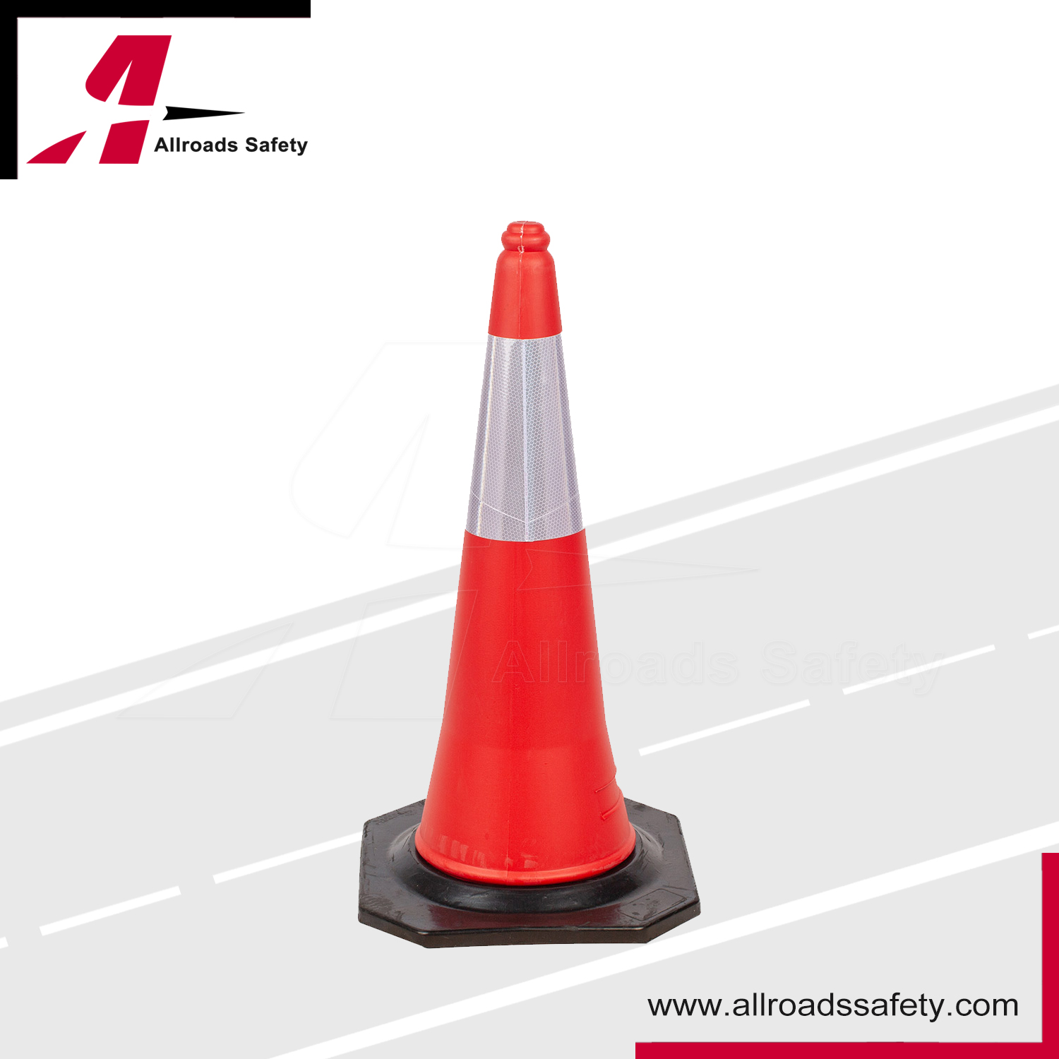75cm traffic control safety barricade cone with black base