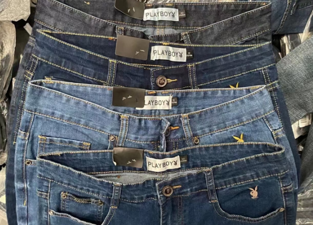 Wholesale lot of 50 pcs mens jeans stock jeans b2b, jeans distributor elasic fabric size s/
