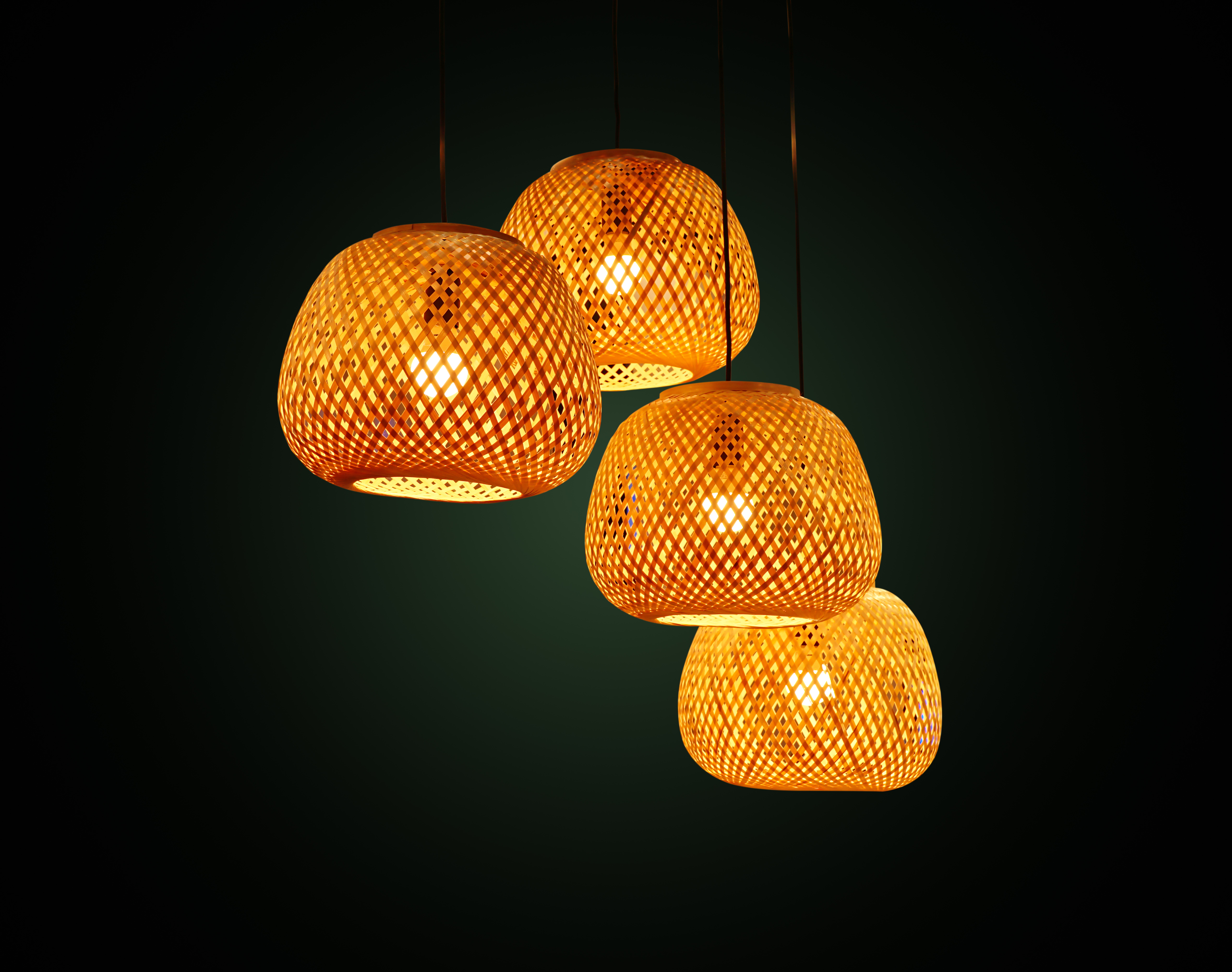 Bamboo lampshade, woven lamp shade, pendant chandelier lights