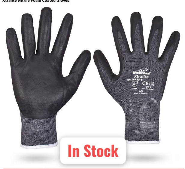 Wholesale xtralite nitrile foam coated gloves