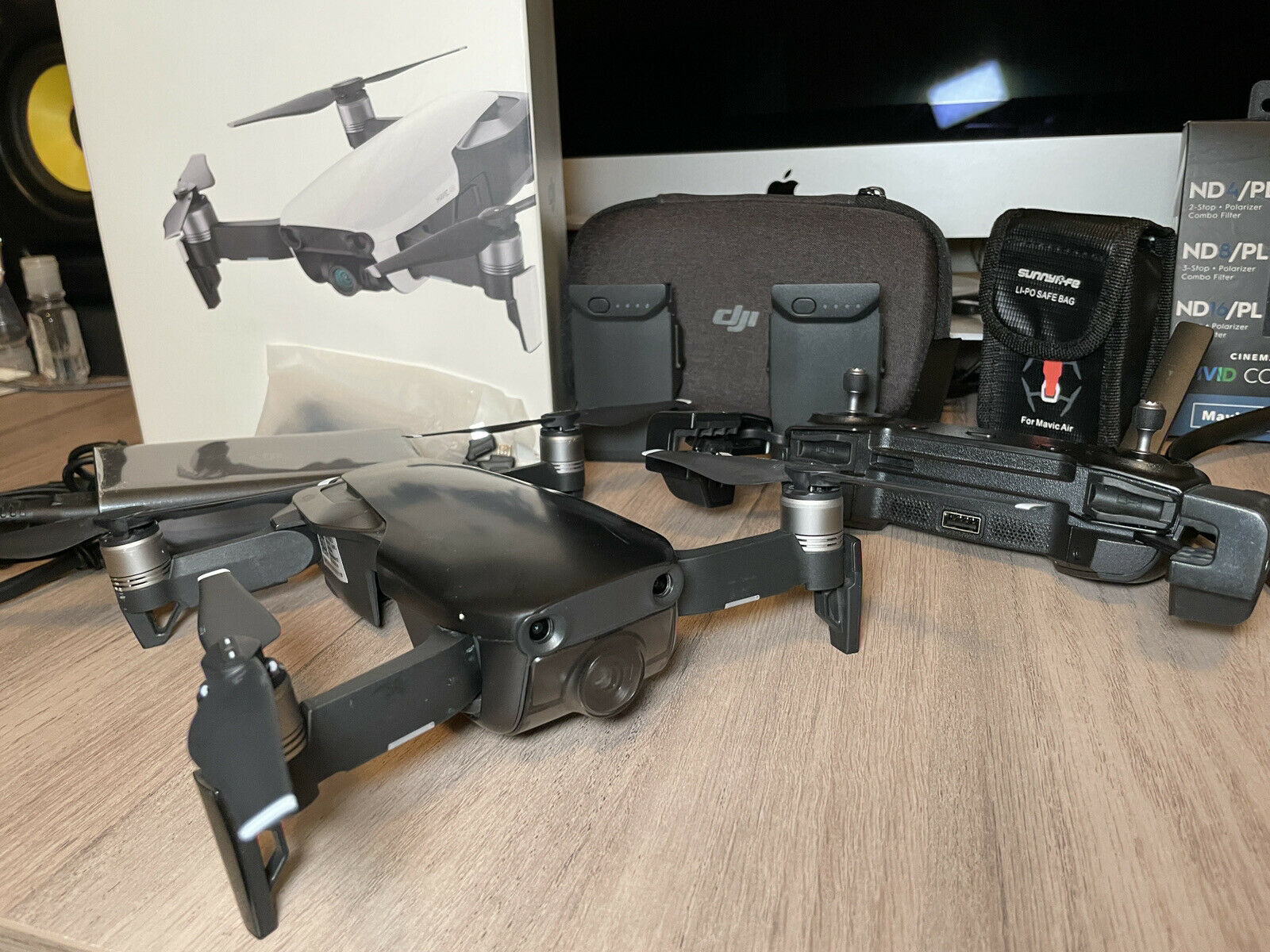 Dji mavic air camera drone - onyx black plus 2 batteries
