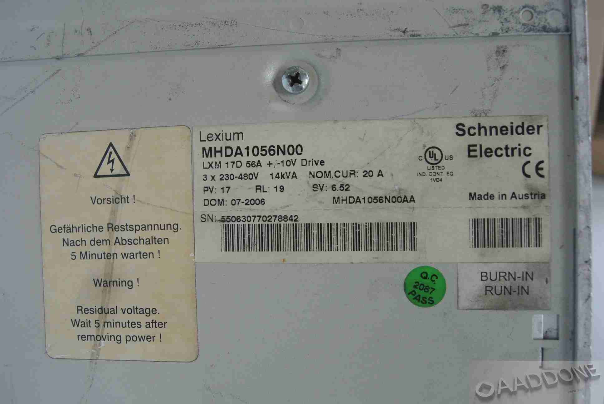 Schneider lexium mhda1056n00 servo drive plc module