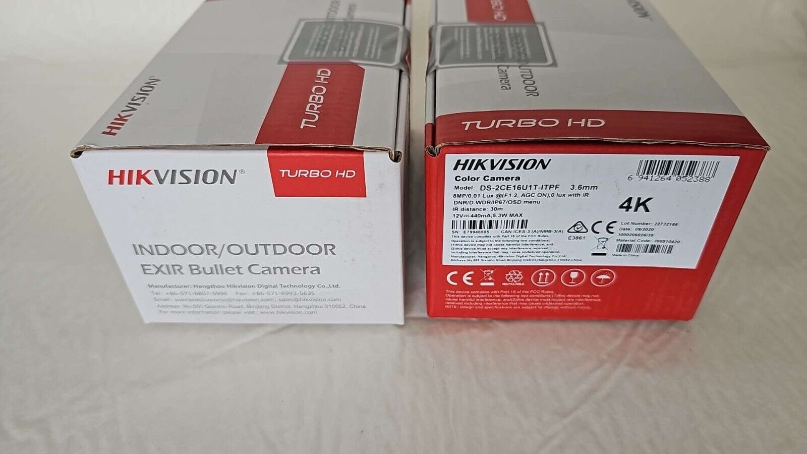 Hikvision ds-2ce16u1t-itpf 3.6mm 8mp/4k exir outdoor bullet camera