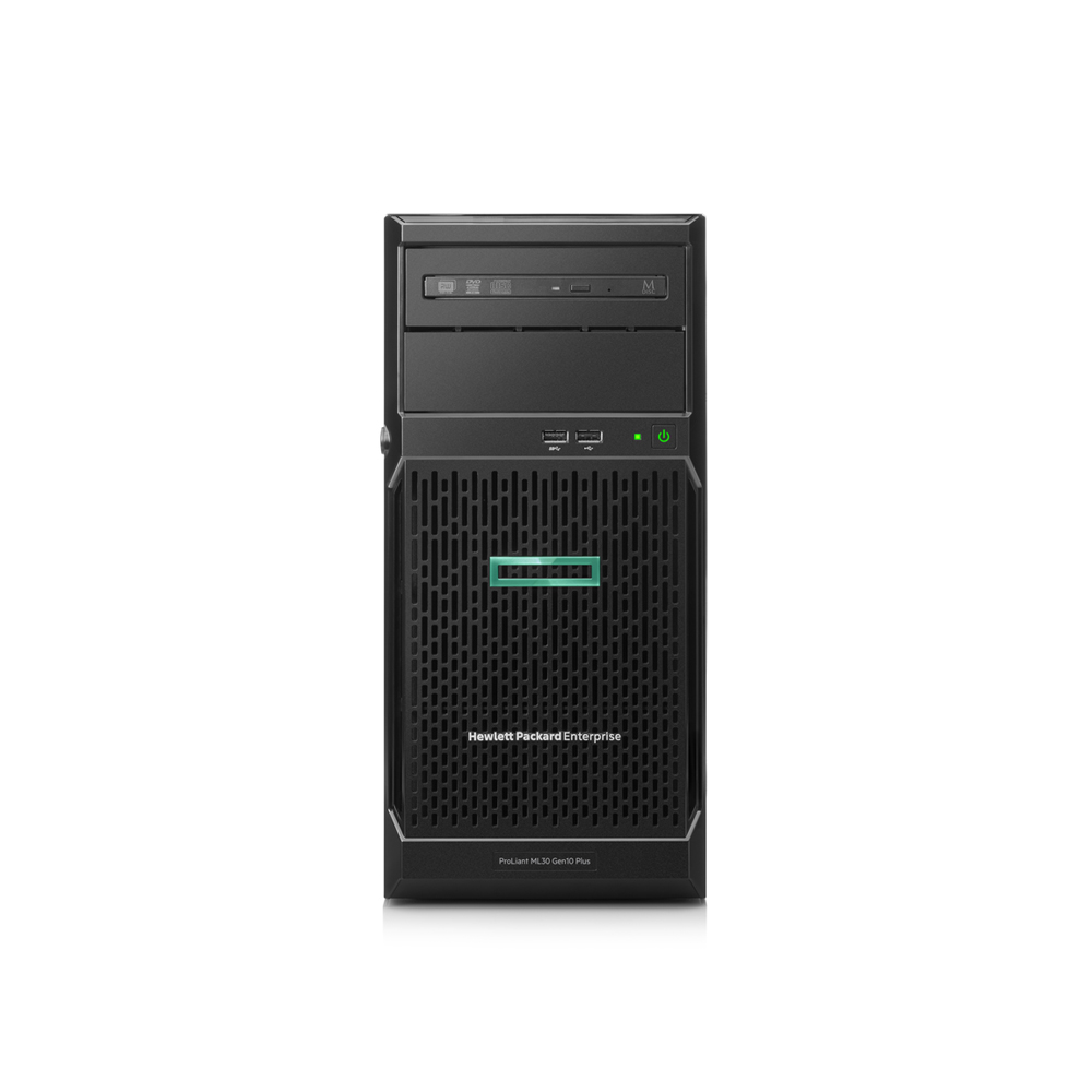 (p44718-421 ) hpe proliant ml30 gen10 plus tower server with one intel® xeon® e-2314 processor, 16gb memory, 4 large form factor non-hot-plug chassis, and one 350w non-hot-plug power supply
