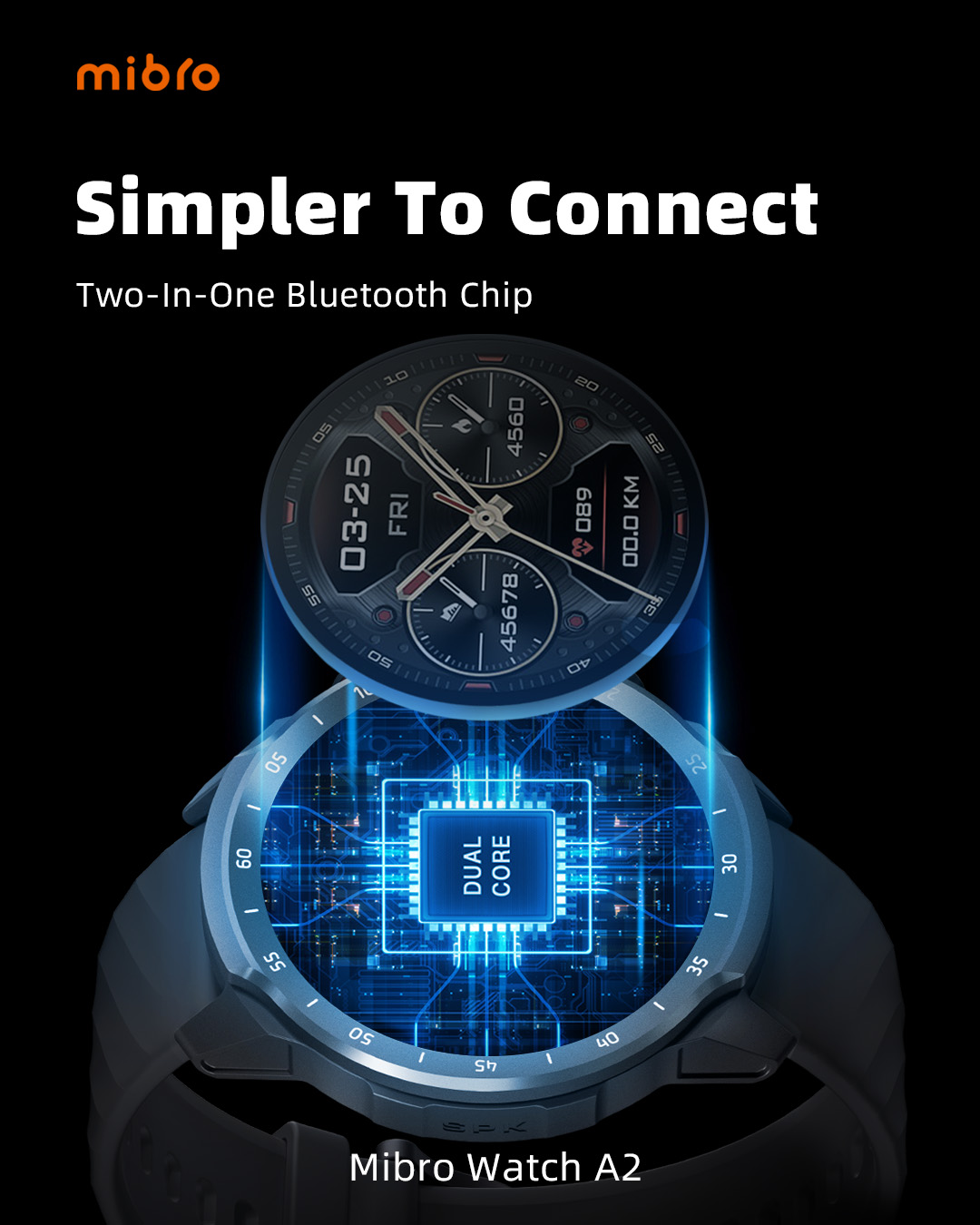 Mibro Smart Watch A2 (Black) - 1.39&#38;#34; HD Display, Bluetooth Calling, 10 Day Battery Life, 2ATM Waterproof, 70 Sports Modes, Heart Rate Monitoring, Sporty Look_6