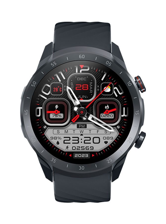 Mibro smart watch a2 (black) - 1.39&#38;#34; hd display, bluetooth calling, 10 day battery life, 2atm waterproof, 70 sports modes, heart rate monitoring, sporty look