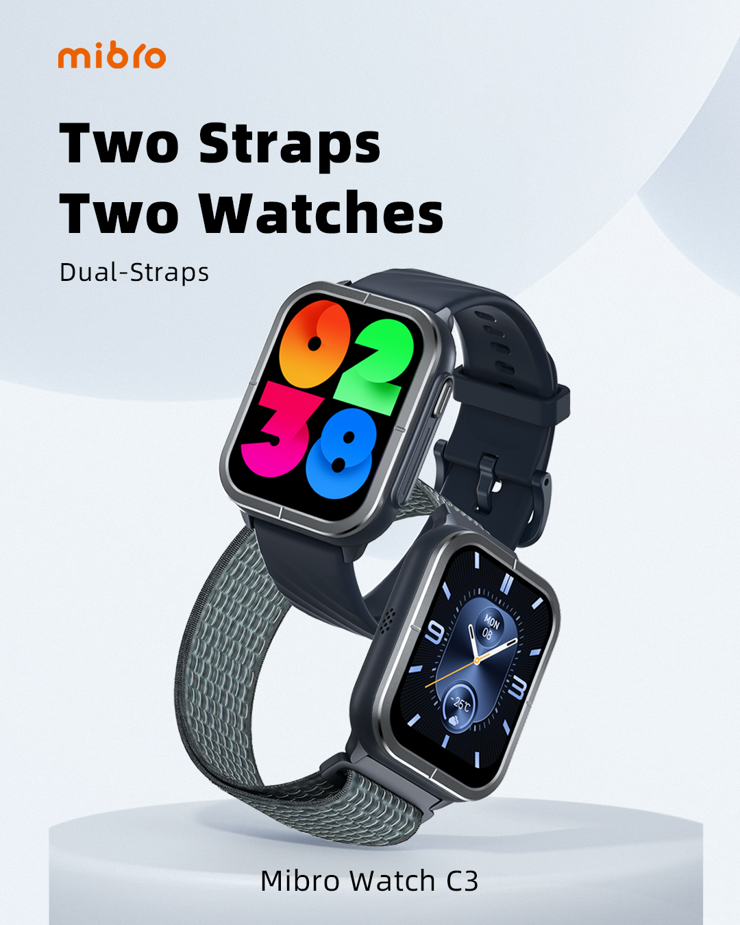 Mibro Smart Watch C3 (Black) - 1.85&#38;#38;#34; HD Display, Bluetooth Calling, 10 Day Battery Life, 2ATM Waterproof, 70 Sports Modes, Heart Rate Monitoring, Frame Rate of 60fps_2