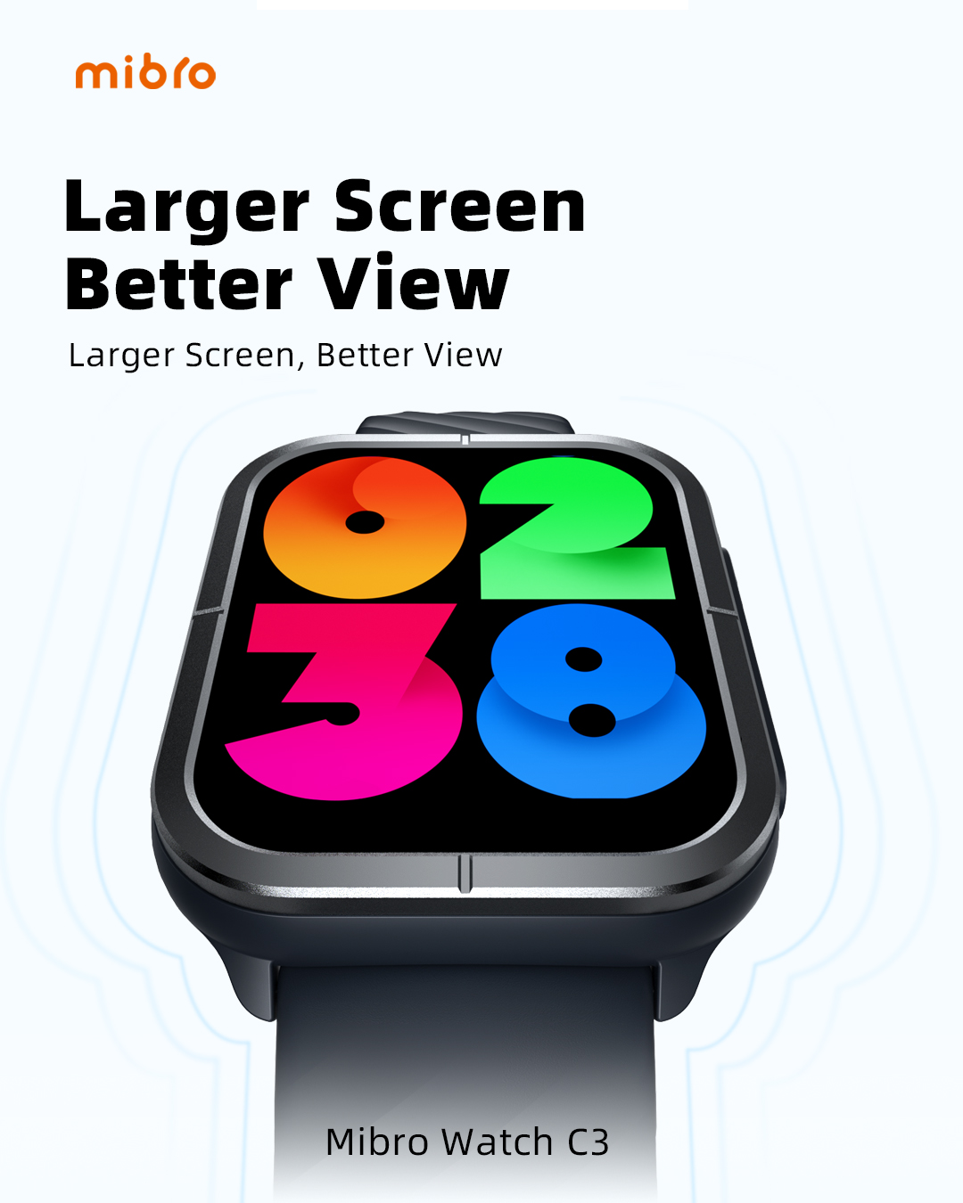 Mibro Smart Watch C3 (Black) - 1.85&#38;#38;#34; HD Display, Bluetooth Calling, 10 Day Battery Life, 2ATM Waterproof, 70 Sports Modes, Heart Rate Monitoring, Frame Rate of 60fps_7