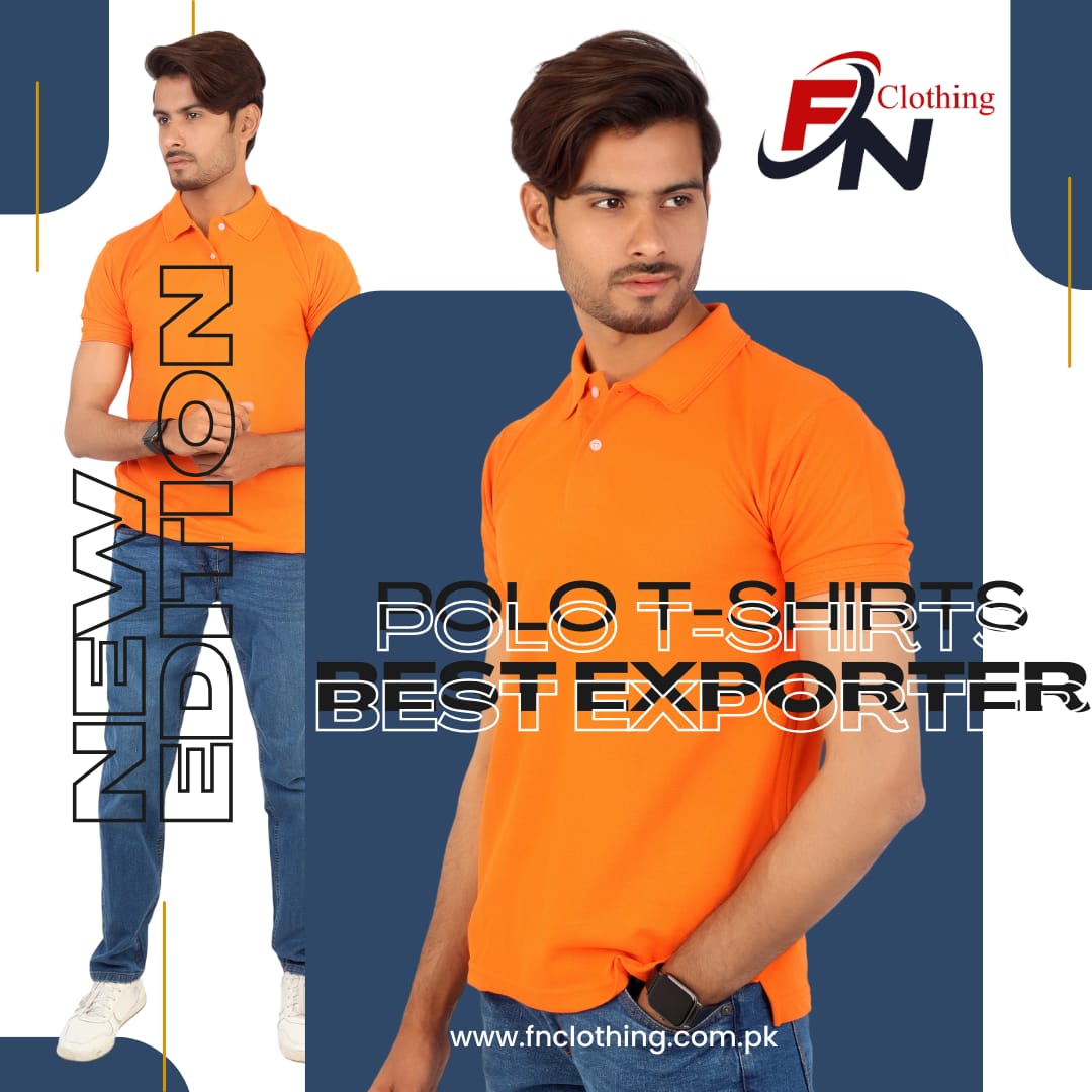Men’s Orange Honeycomb Polo Shirt (100% Cotton)