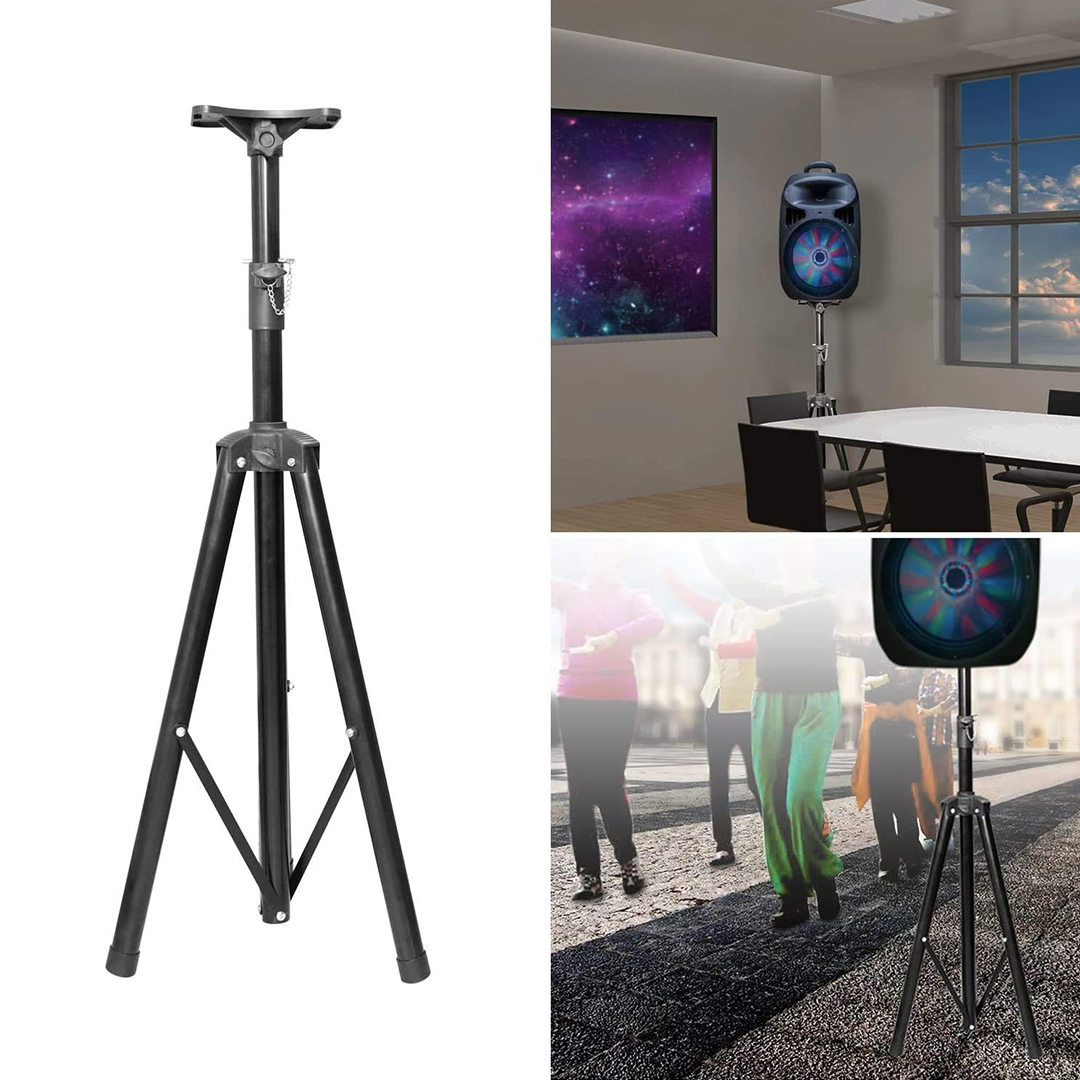 WOWNECT Projector Tripod Stand Universal Speaker Stand Mount Holder Adjustable Height from 40Inch to 71Inch] with Mounting Bracket &#38;#38; Rack Tray_6