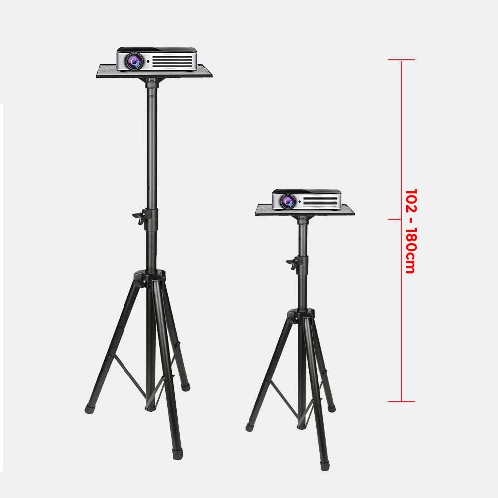WOWNECT Projector Tripod Stand Universal Speaker Stand Mount Holder Adjustable Height from 40Inch to 71Inch] with Mounting Bracket &#38;#38; Rack Tray_3