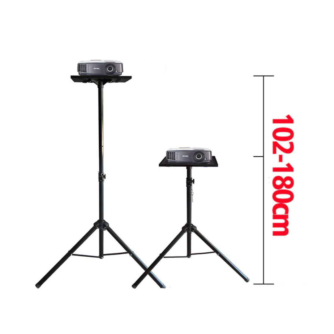 WOWNECT Projector Tripod Stand Universal Speaker Stand Mount Holder Adjustable Height from 40Inch to 71Inch] with Mounting Bracket &#38;#38; Rack Tray_2