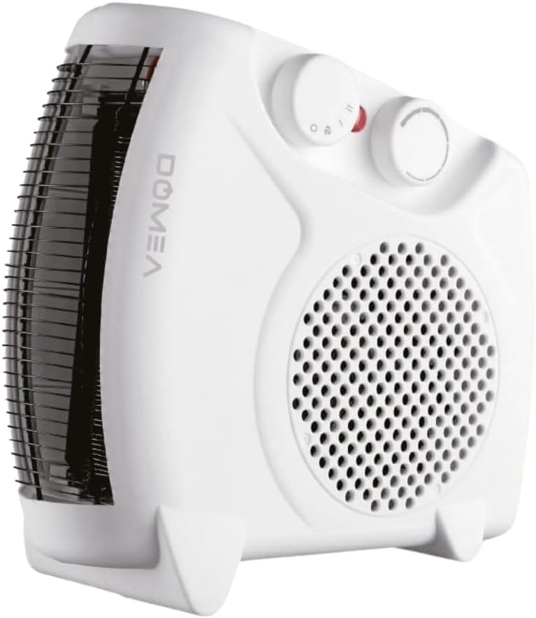 Domea electric fan heater 2000 w, for home/flat/office, with 2 heat settings, fan/warm/hot function, thermostat control | overheat protection, portable