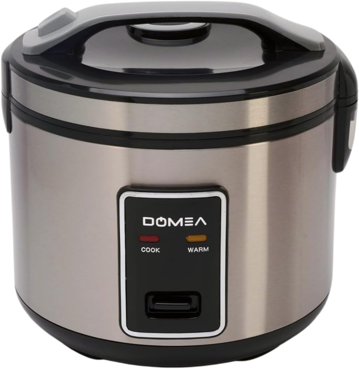 Domea 2-in-1 electric rice cooker, 1.8 l capacity, non-stick cooking pot with food steamer basket, warm/cook light functions, 700 watts
