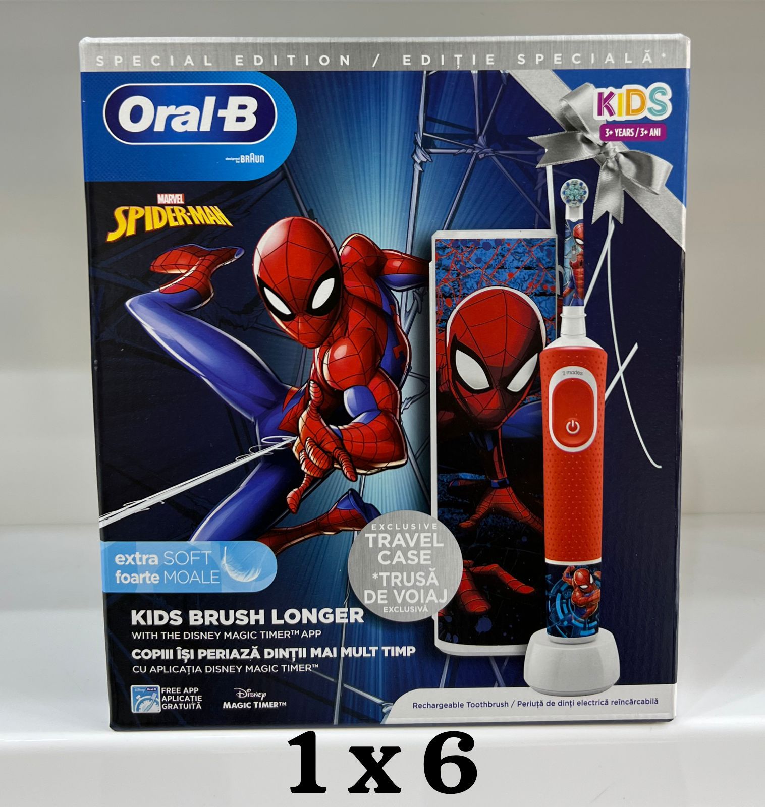 Wholesale extra soft spiderman oral-b kids electrical toothbrush