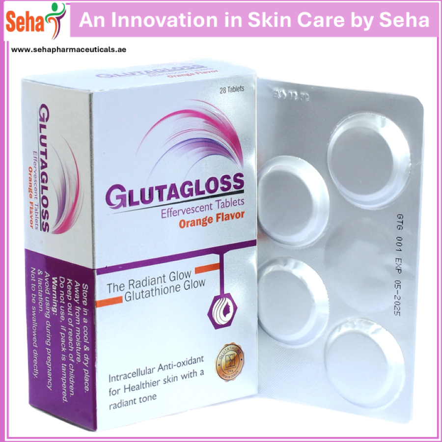 Seha Glutagloss Orange Flavour Japanese L Glutathione & Vitamin C | 28 Effervescent Tablets for Collagen Production | Radiant Glowing Skin & Whitening Antioxident for Healthy Skin | A Fairness Drink_4