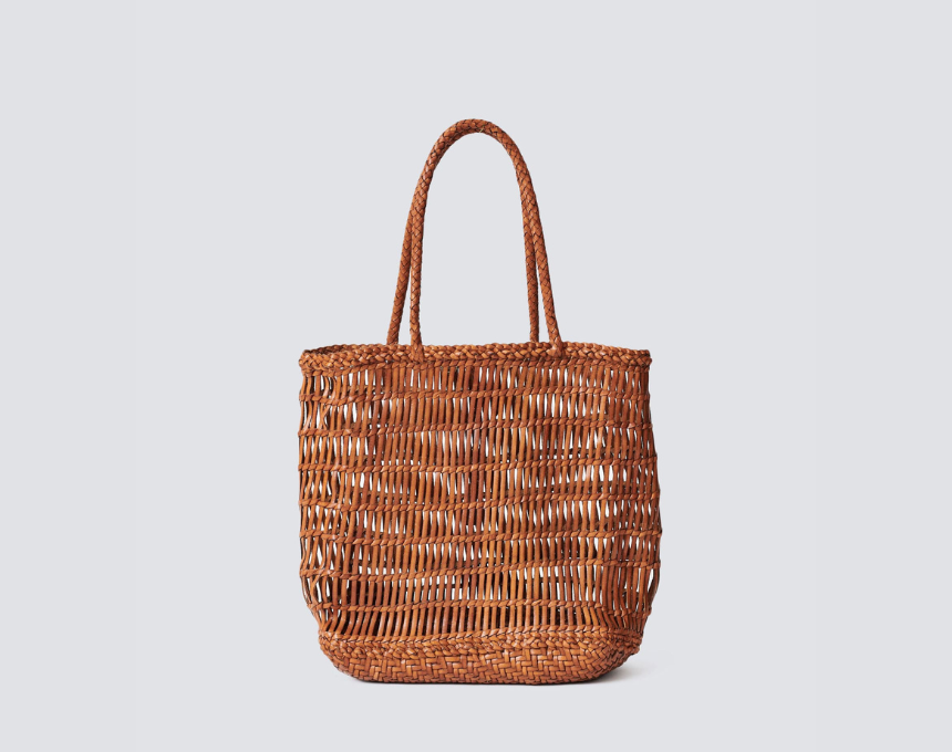 Women leather woven tote bags manufacturer india