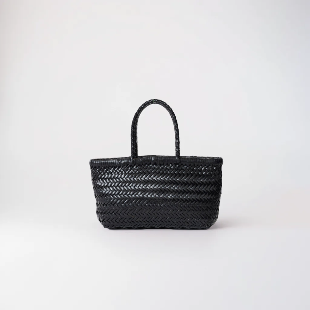 Elevate your inventory with handcrafted black woven leather bags by stysion!