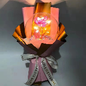 Artificial flower boquet with light
