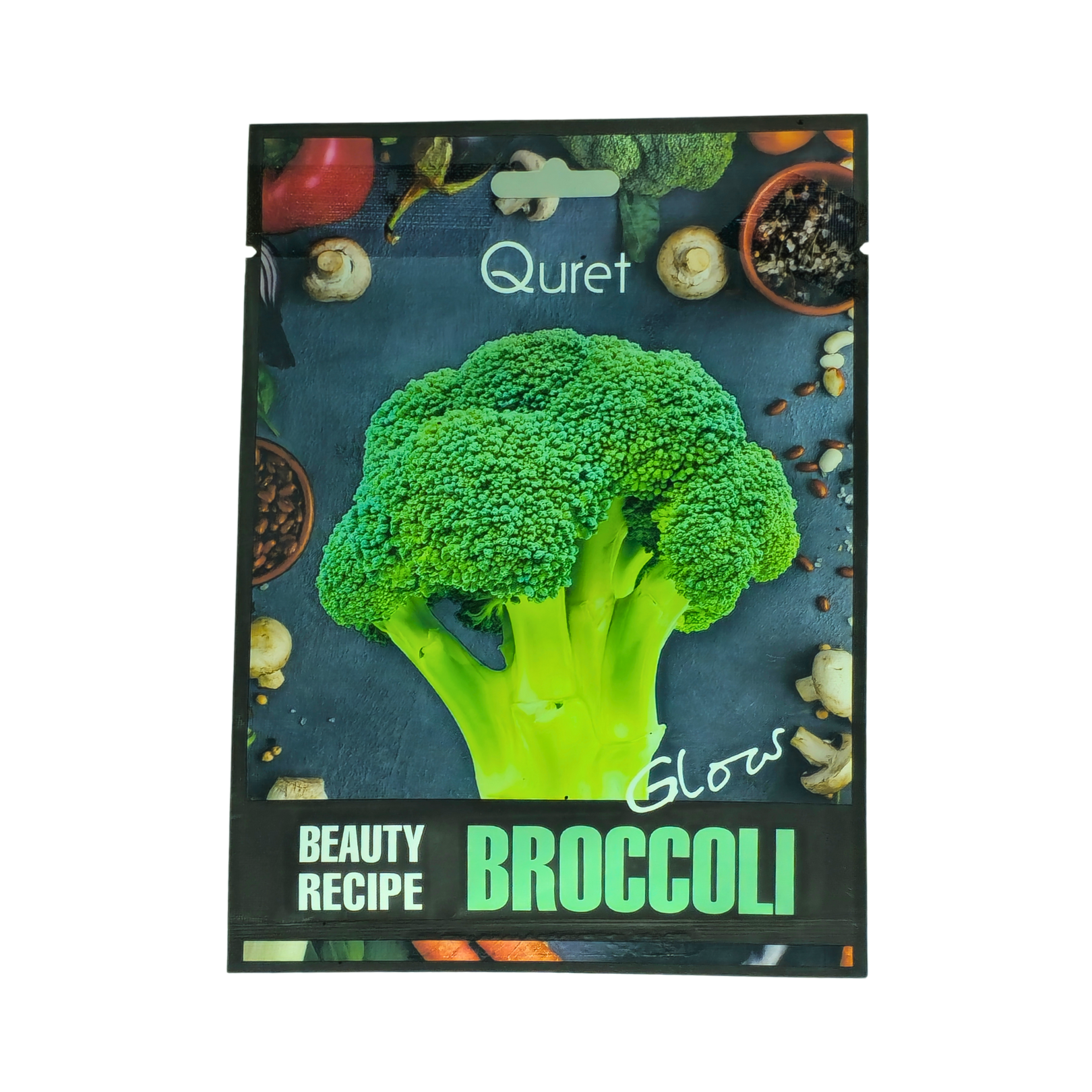 Quret beauty recipe mask - broccoli [glow] 25g / 0.88oz
