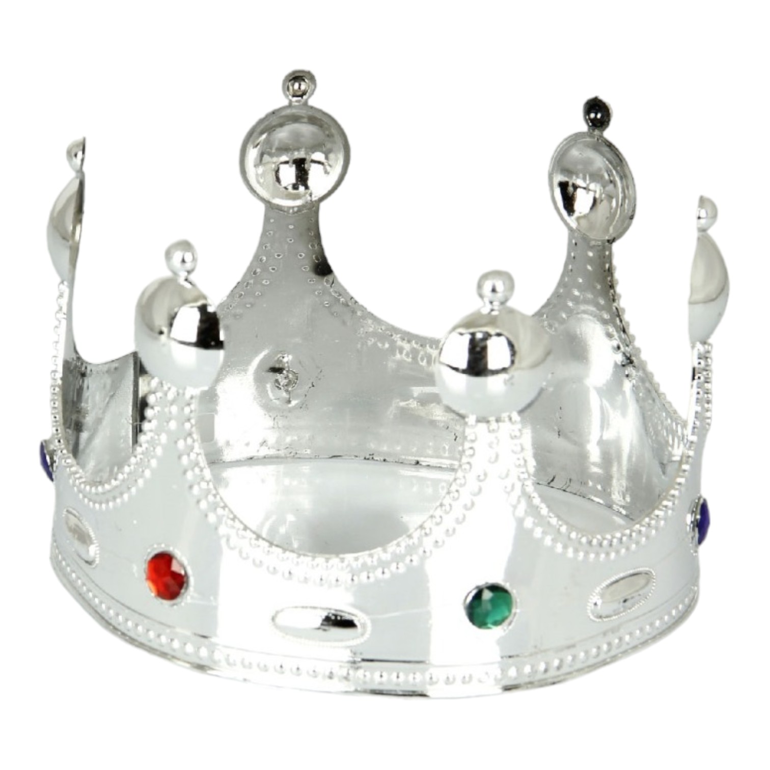 Crown silver plastic queen king crown headband b-18