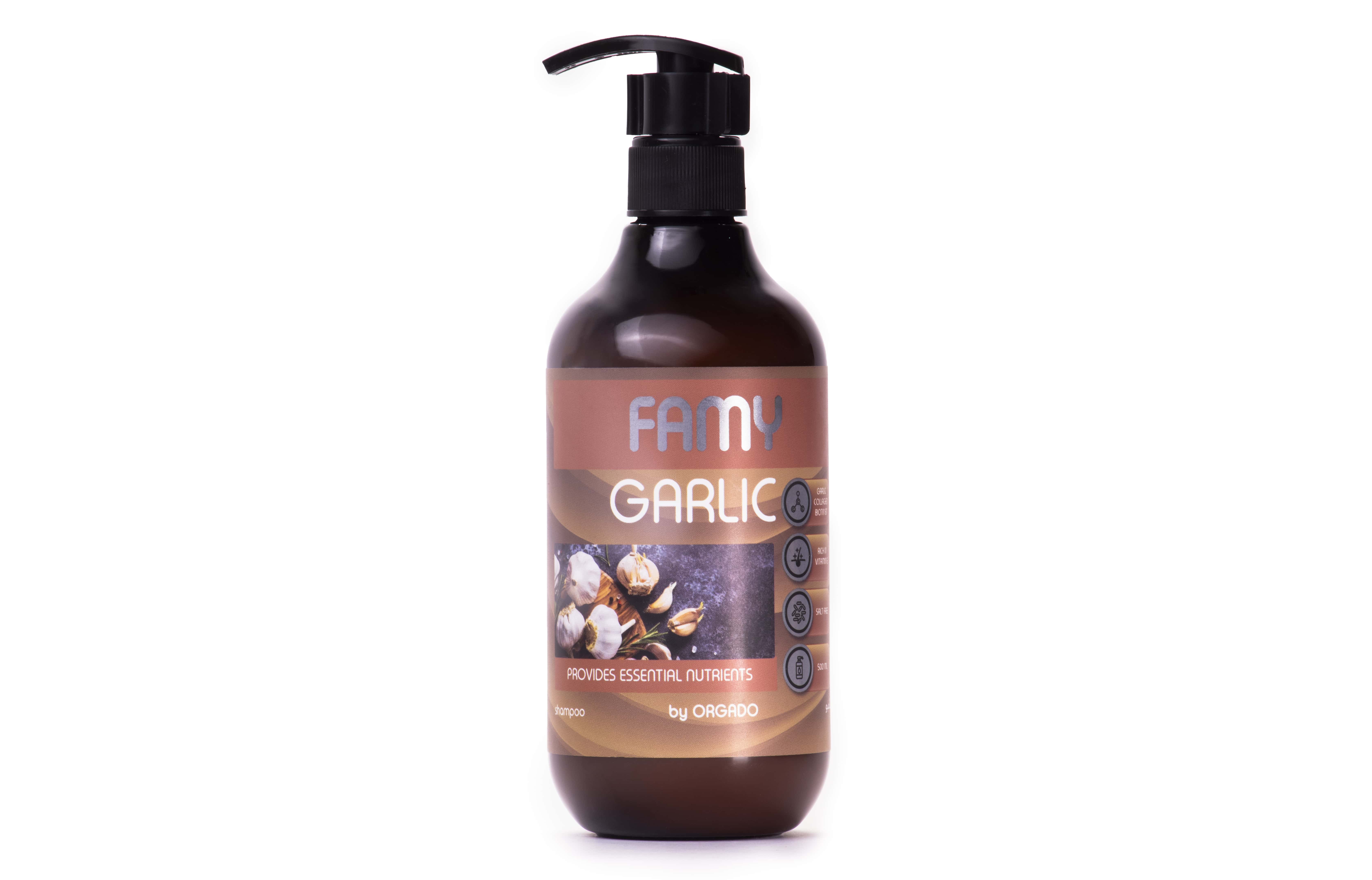 Famy garlic strength and shine shampoo 500ml