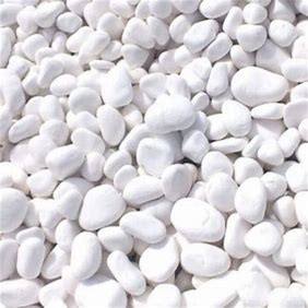 Snow white pebbles 18kg/bag