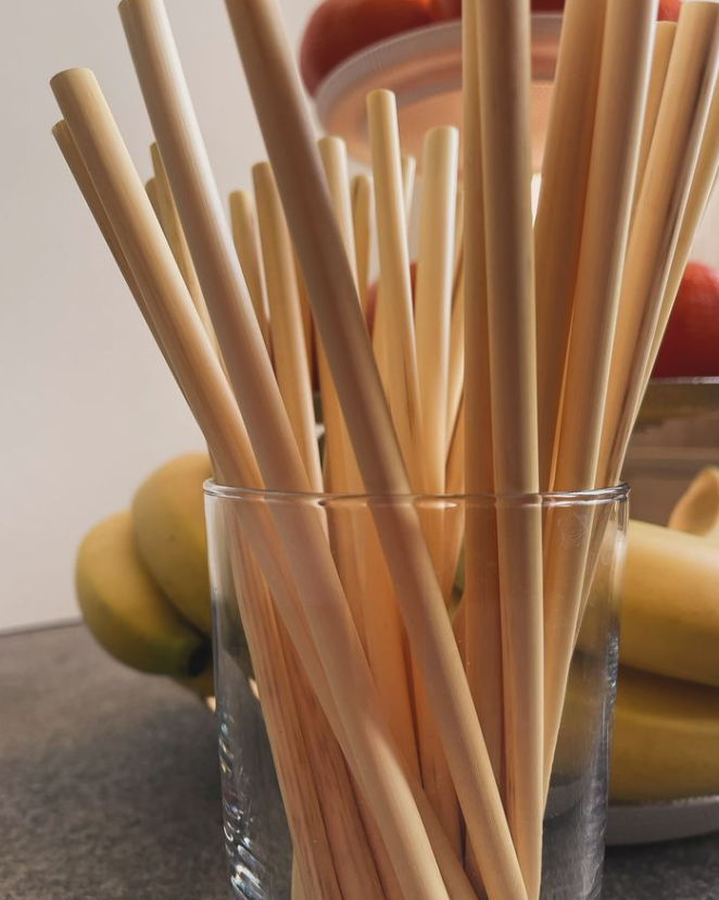 Natural reed drink straws