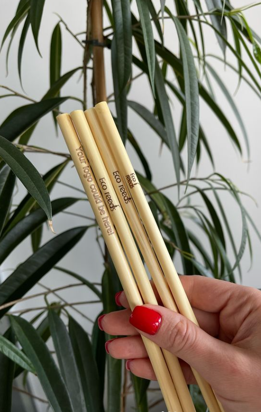 Natural reed drink straws