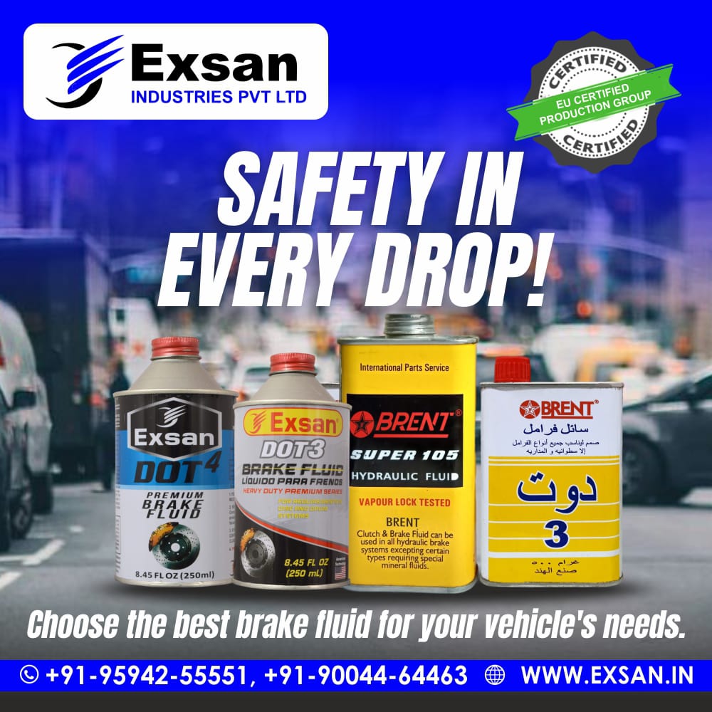 Exsan brake fluid dot3, dot4, dot5.1