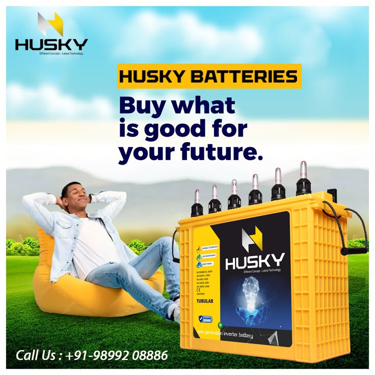 Husky tall tubular battery