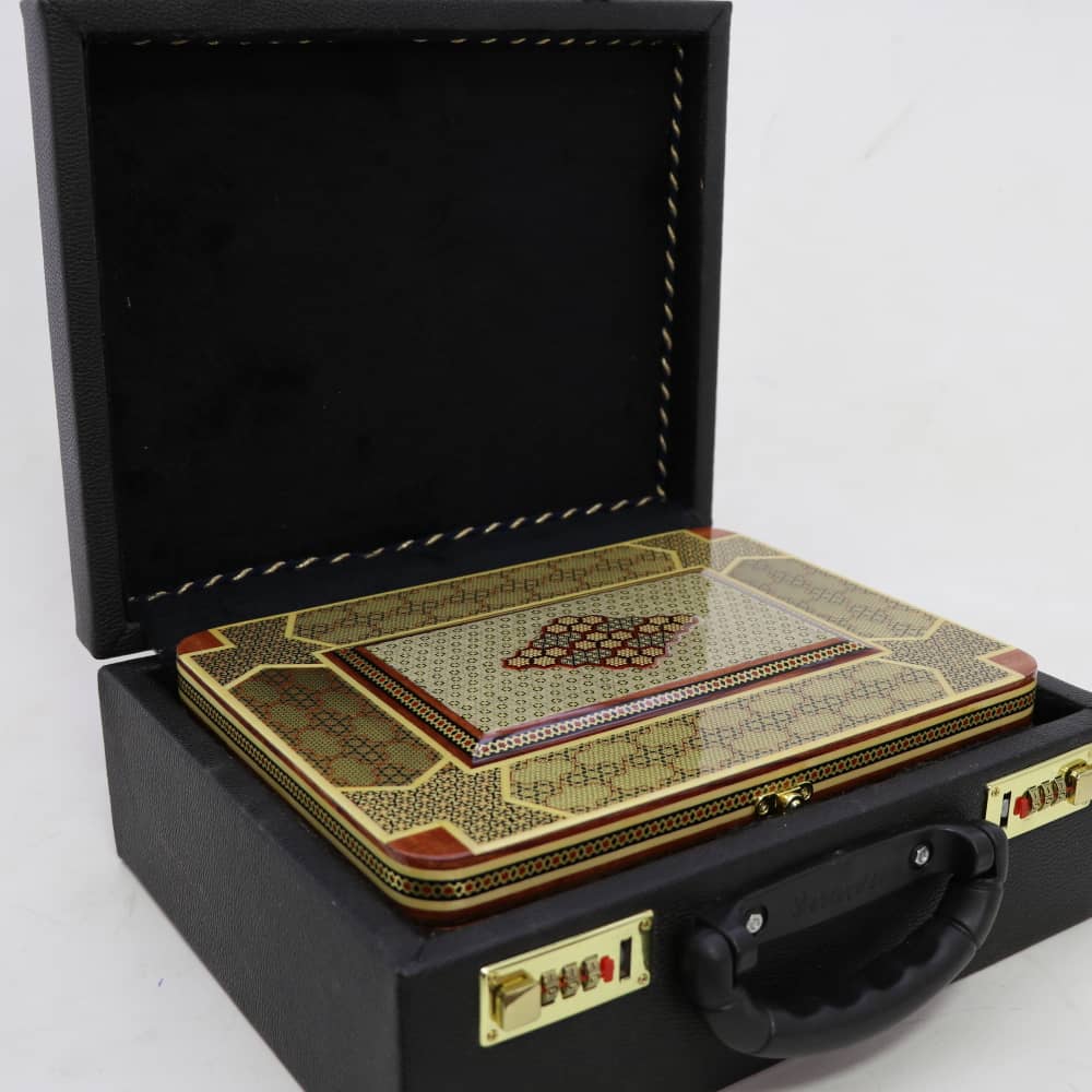 Handmade khatam backgammon set - authentic persian craft